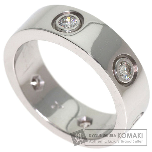 CARTIER love ring full diamond #49 Ring K18 White Gold Ladies [Used]