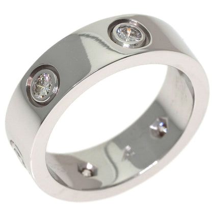 CARTIER love ring full diamond #49 Ring K18 White Gold Ladies [Used]