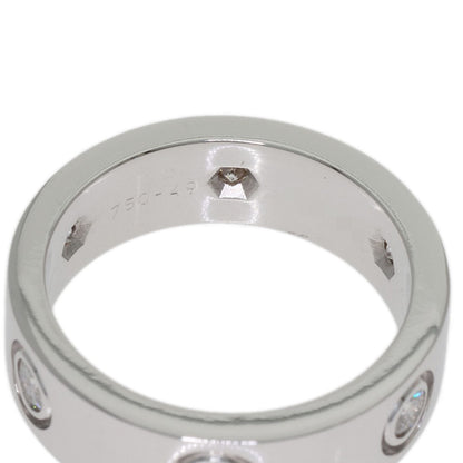 CARTIER love ring full diamond #49 Ring K18 White Gold Ladies [Used]