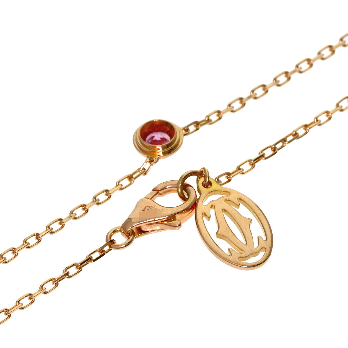 CARTIER Damour Diamant Léger Pink Sapphire Necklace K18 Pink Gold Ladies [Used]