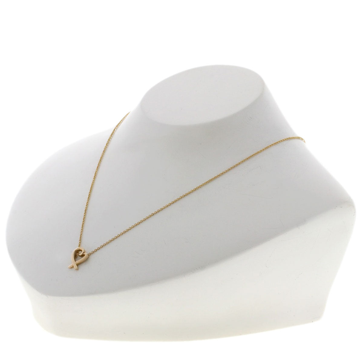 TIFFANY&Co. Loving heart Necklace K18 Pink Gold Ladies [Used]