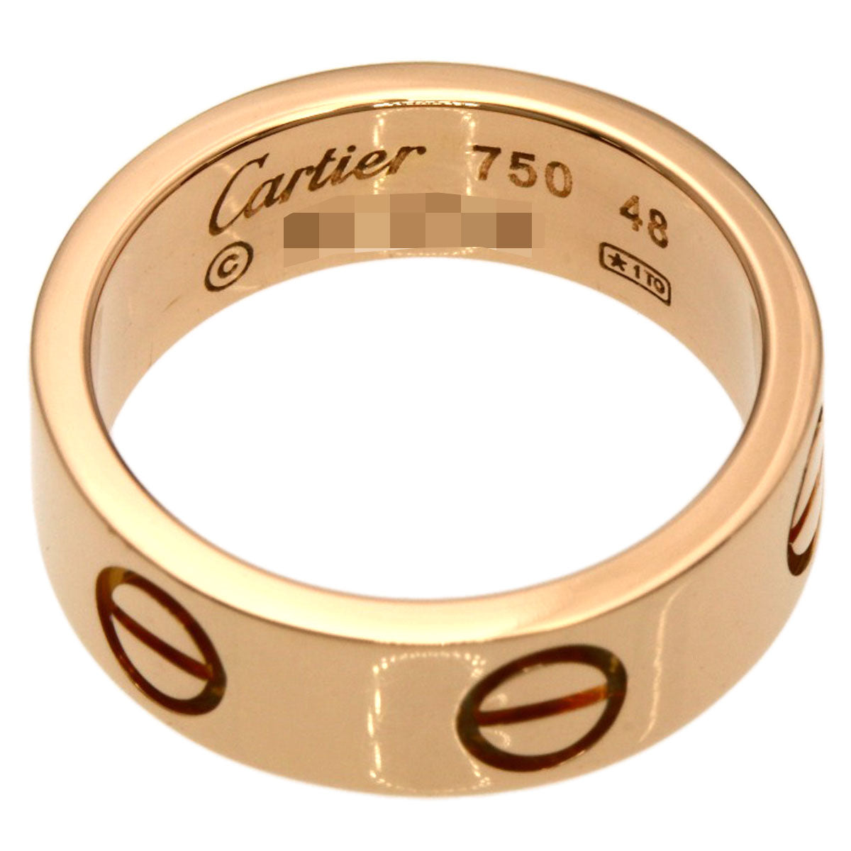 CARTIER love ring #48 Ring K18 Pink Gold Ladies [Used]