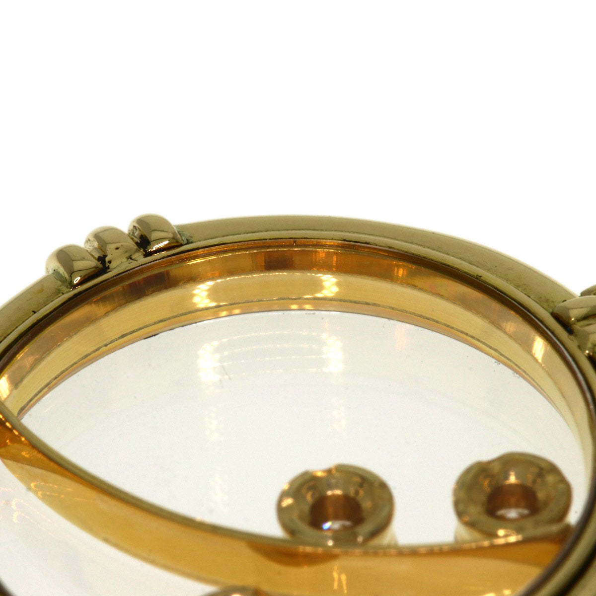 WALTHAM 3P Diamond Pendant top K18 Yellow Gold Ladies [Used]