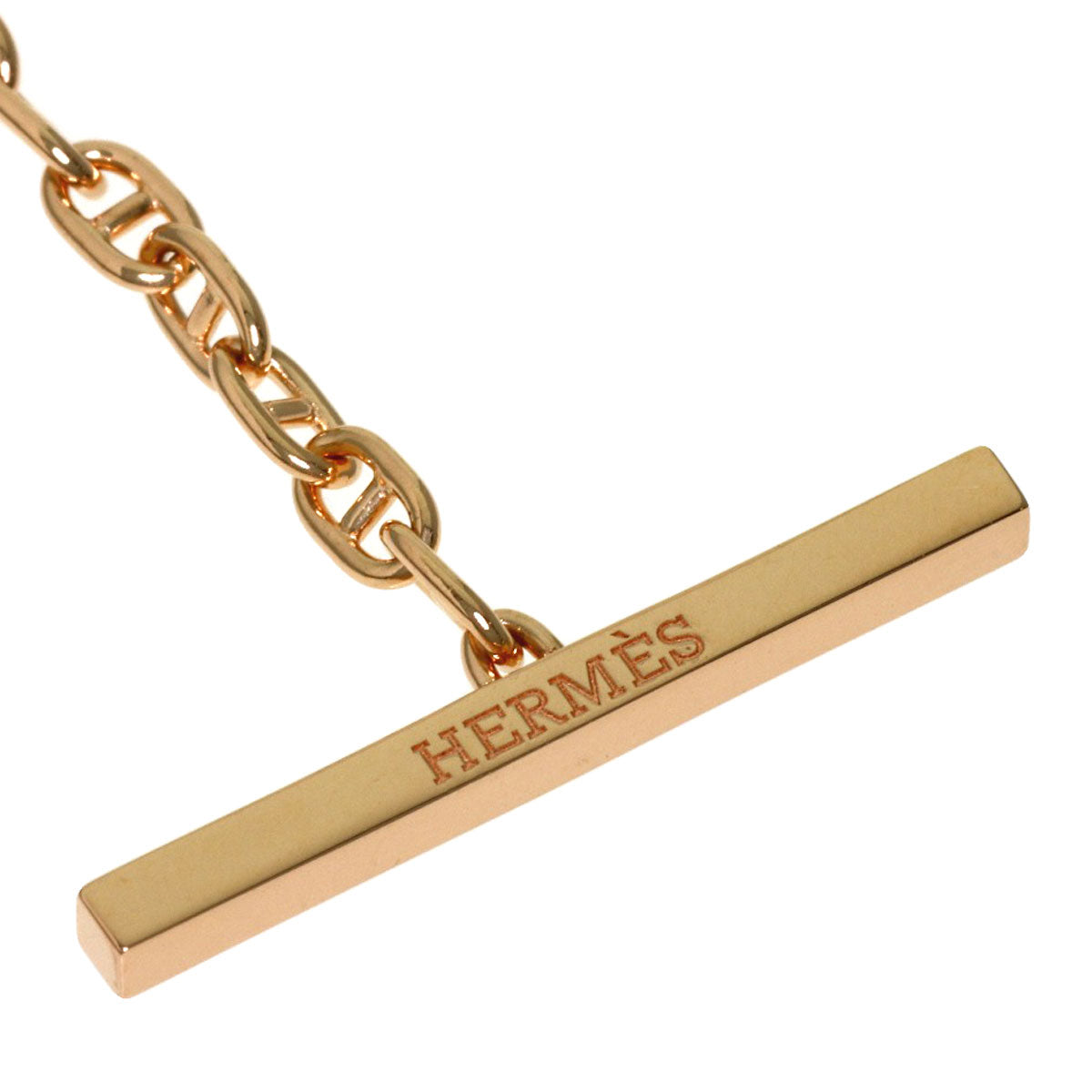 HERMES Chaine d'Ancre Contour Bracelet K18 Pink Gold Ladies [Used]