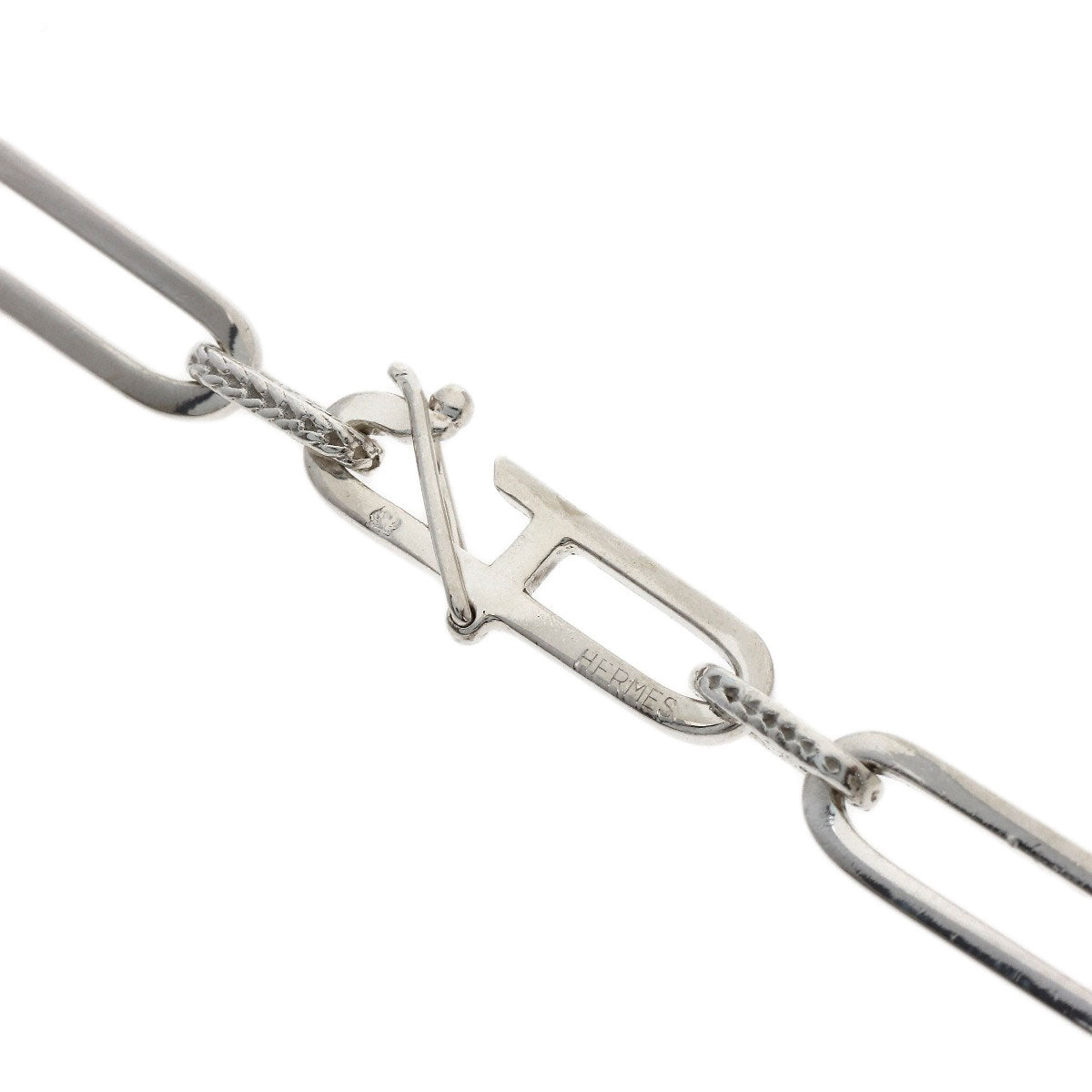 HERMES Vintage Link Necklace Silver Ladies [Used]