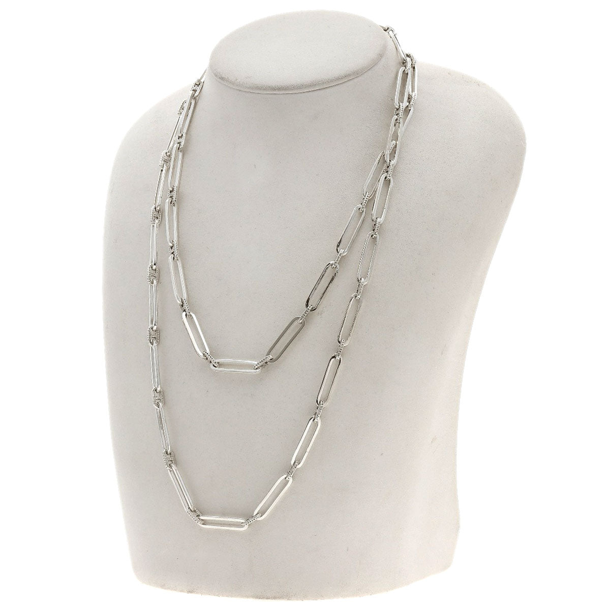 HERMES Vintage Link Necklace Silver Ladies [Used]