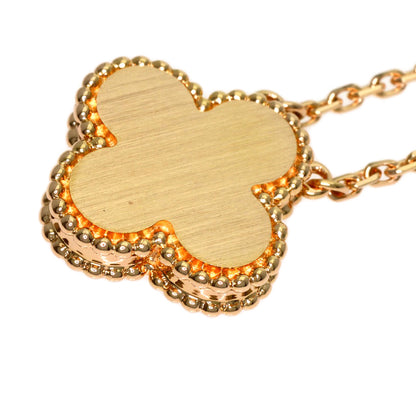 Van Cleef & Arpels Vintage Alhambra Pink Sable Diamond 2015 Holiday Limited Edition Necklace K18 Pink Gold Ladies [Used]