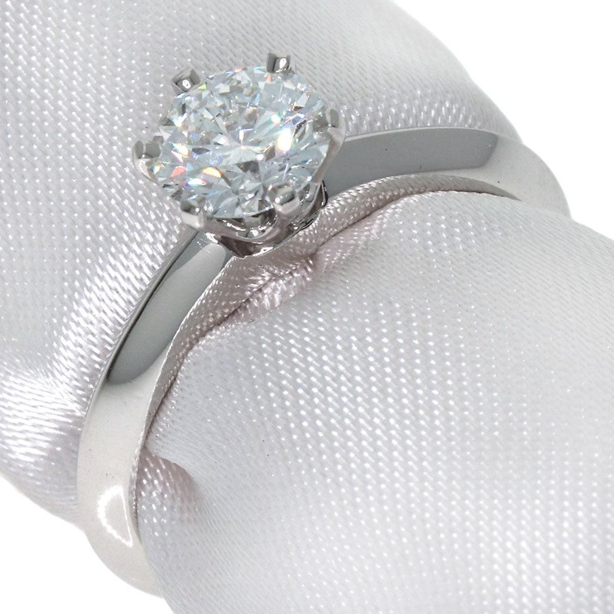TIFFANY&Co. Solitaire Diamond Ring Platinum PT950 Ladies [Used]