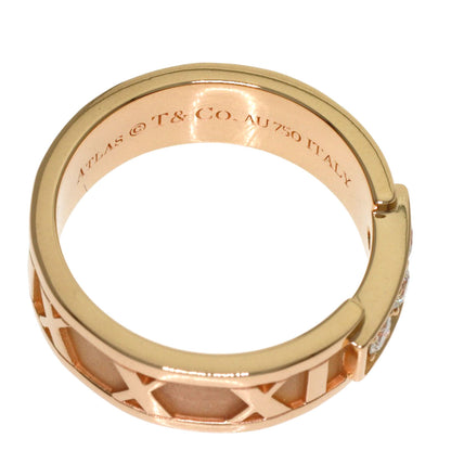 TIFFANY&Co. Atlas 3P Diamond Ring K18 Pink Gold Ladies [Used]