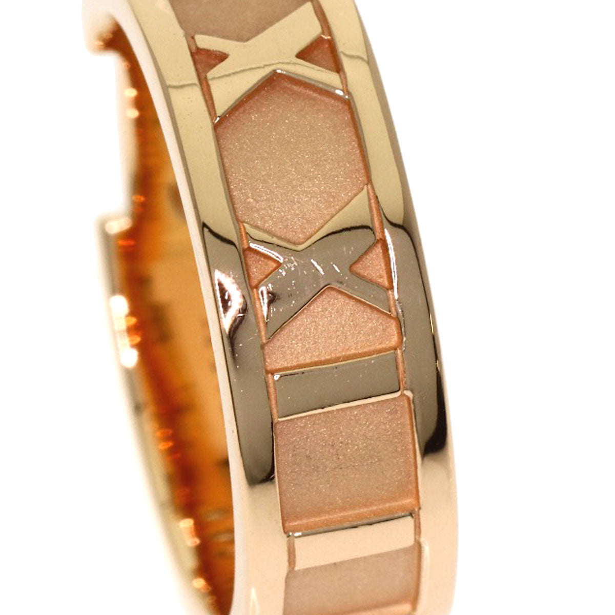 TIFFANY&Co. Atlas 3P Diamond Ring K18 Pink Gold Ladies [Used]