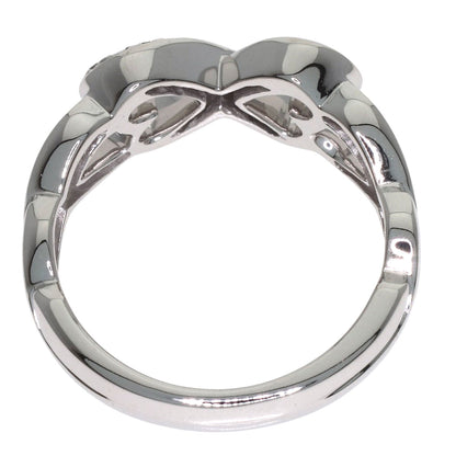 TIFFANY&Co. Double Heart Diamond Ring K18 White Gold Ladies [Used]