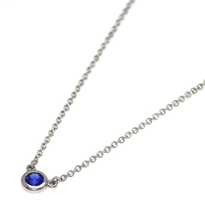 TIFFANY&Co. By The Yard Sapphire Necklace Platinum PT950 Ladies [Used]