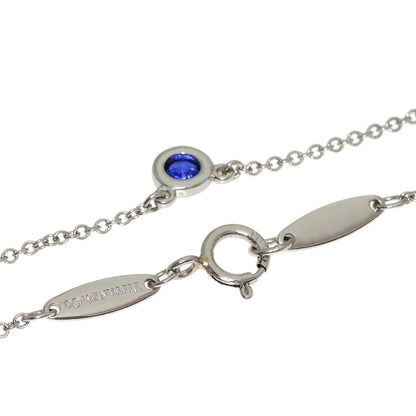 TIFFANY&Co. By The Yard Sapphire Necklace Platinum PT950 Ladies [Used]