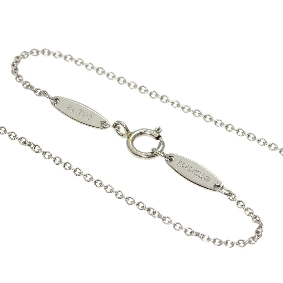 TIFFANY&Co. By The Yard Sapphire Necklace Platinum PT950 Ladies [Used]