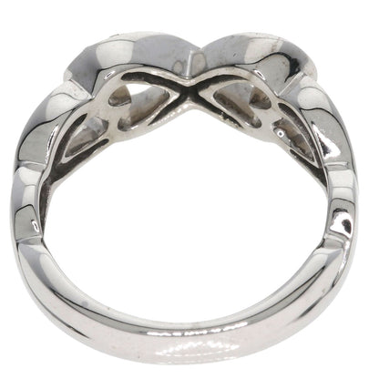 TIFFANY&Co. Double Heart Diamond Ring K18 White Gold Ladies [Used]