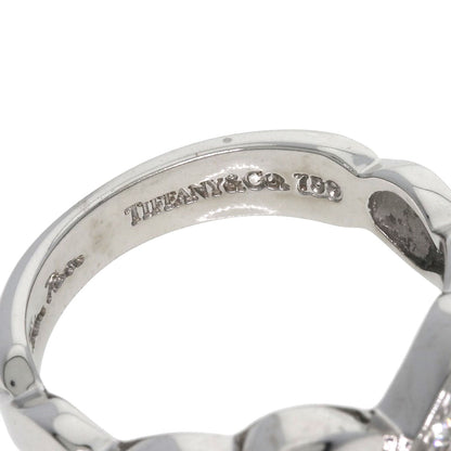 TIFFANY&Co. Double Heart Diamond Ring K18 White Gold Ladies [Used]
