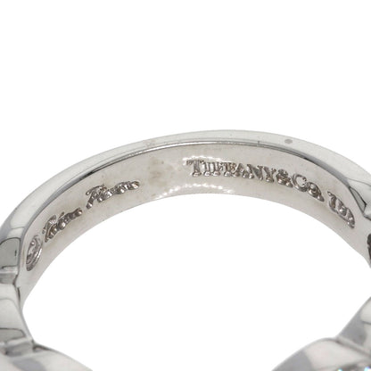 TIFFANY&Co. Double Heart Diamond Ring K18 White Gold Ladies [Used]