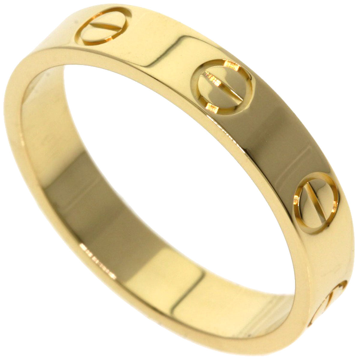 CARTIER Mini love ring #51 Ring K18 Yellow Gold Ladies [Used]