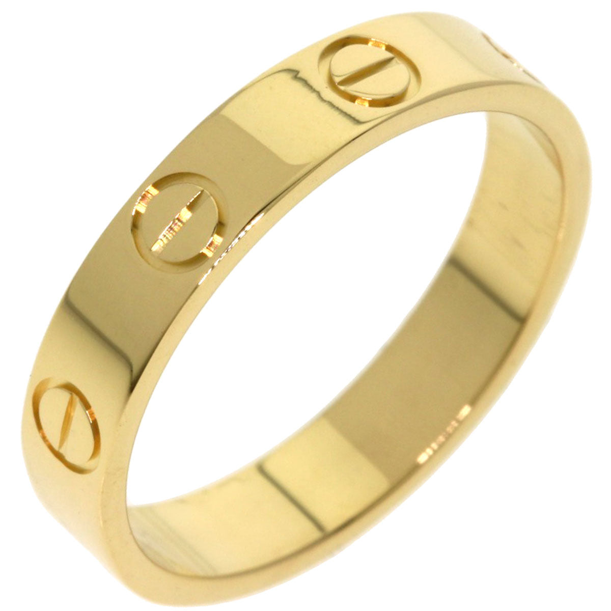 CARTIER Mini love ring #51 Ring K18 Yellow Gold Ladies [Used]