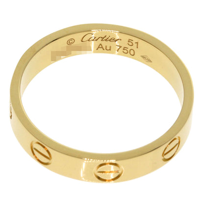 CARTIER Mini love ring #51 Ring K18 Yellow Gold Ladies [Used]