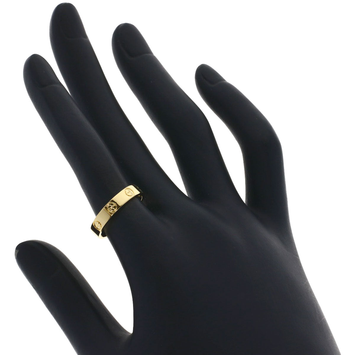 CARTIER Mini love ring #51 Ring K18 Yellow Gold Ladies [Used]
