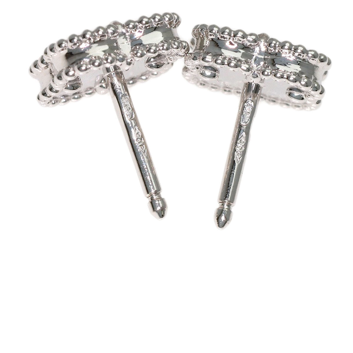 Van Cleef & Arpels Sweet Alhambra Turquoise earring K18 White Gold Ladies [Used]
