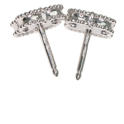Van Cleef & Arpels Sweet Alhambra Turquoise earring K18 White Gold Ladies [Used]
