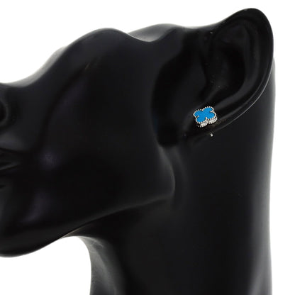 Van Cleef & Arpels Sweet Alhambra Turquoise earring K18 White Gold Ladies [Used]