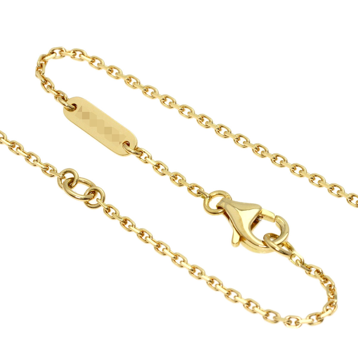 Van Cleef & Arpels Vintage Alhambra Malachite Diamond Necklace K18 Yellow Gold Ladies [Used]