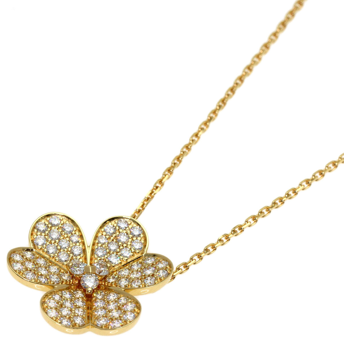 Van Cleef & Arpels Frivole Large Diamond Necklace K18 Yellow Gold Ladies [Used]
