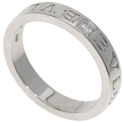 BVLGARI Double logo Diamond Ring K18 White Gold Ladies [Used]