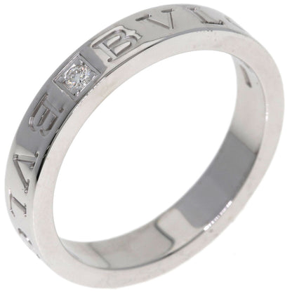 BVLGARI Double logo Diamond Ring K18 White Gold Ladies [Used]