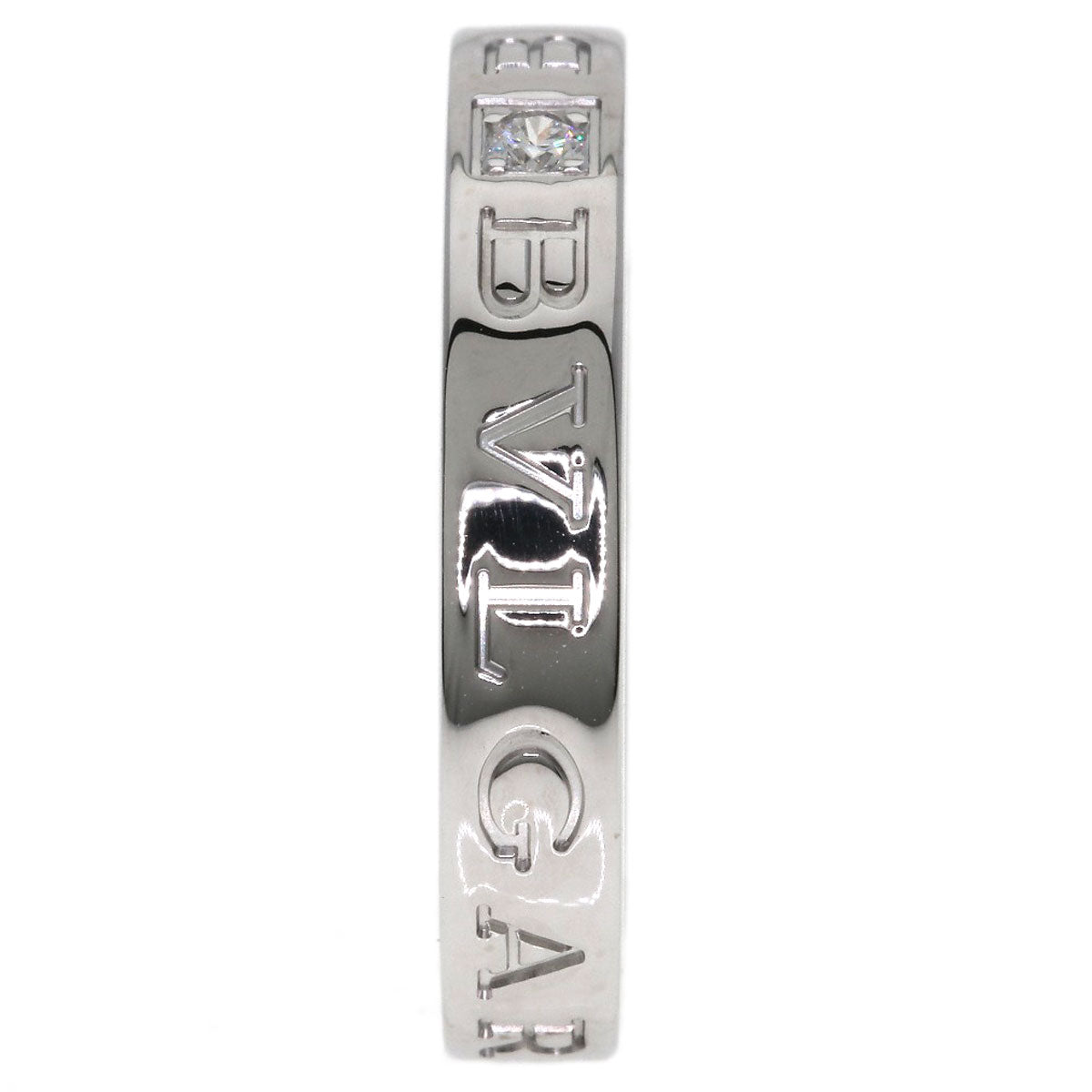 BVLGARI Double logo Diamond Ring K18 White Gold Ladies [Used]