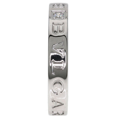 BVLGARI Double logo Diamond Ring K18 White Gold Ladies [Used]