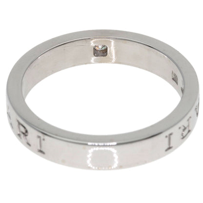 BVLGARI Double logo Diamond Ring K18 White Gold Ladies [Used]