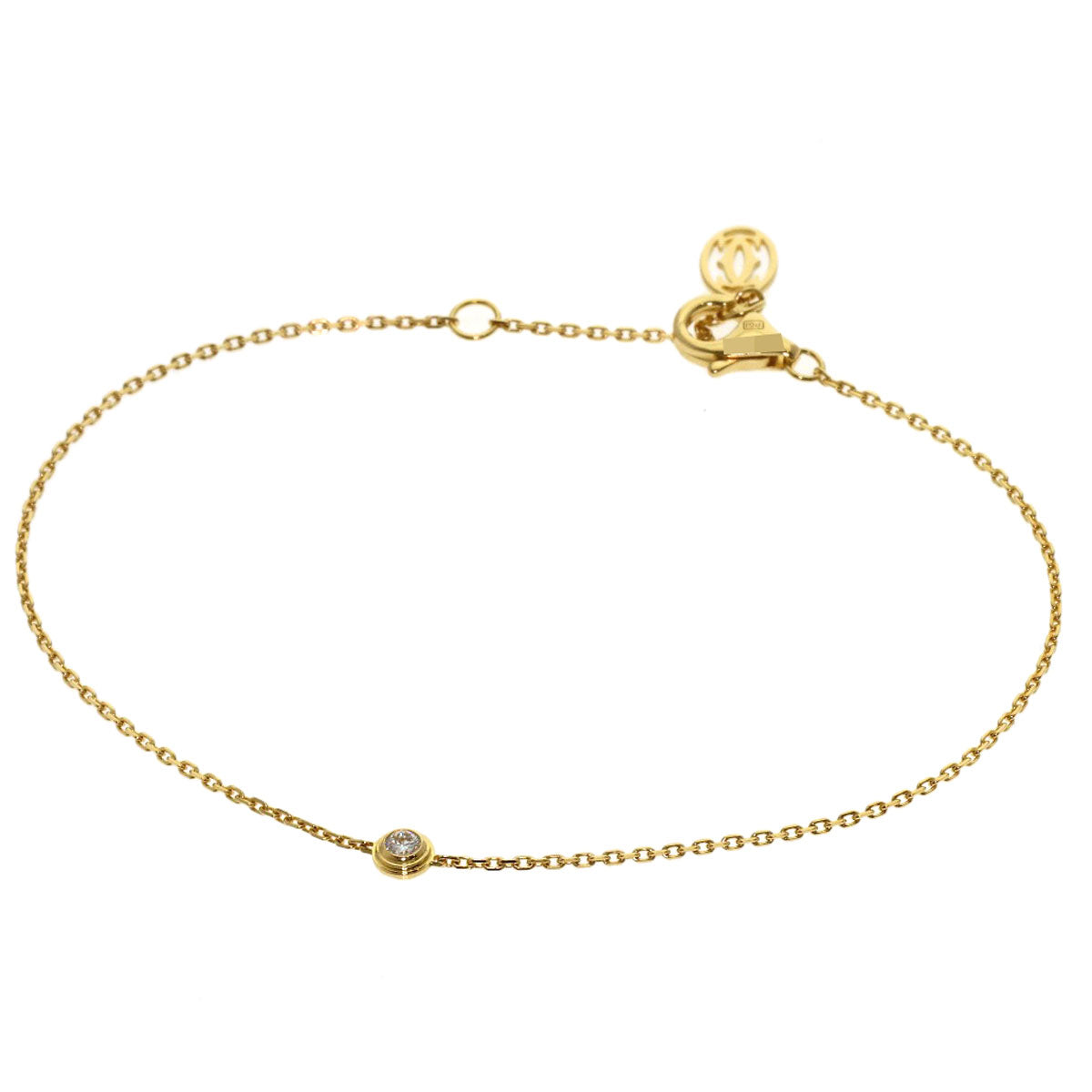 CARTIER Damour Diamant Léger Mini Model Diamond Bracelet K18 Yellow Gold Ladies [Used]