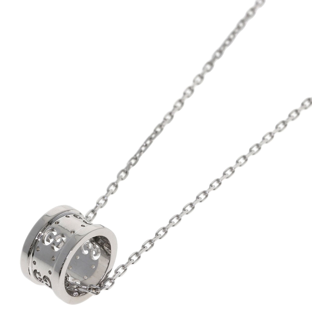 GUCCI icon Necklace K18 White Gold Ladies [Used]