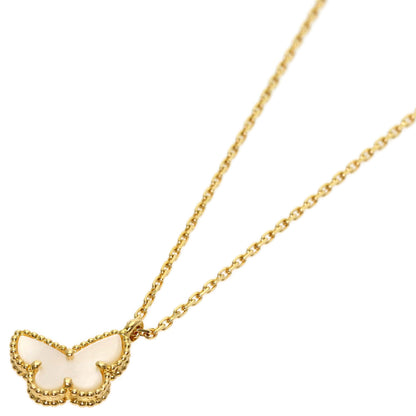 Van Cleef & Arpels Sweet Papillon Shell Necklace K18 Yellow Gold Ladies [Used]