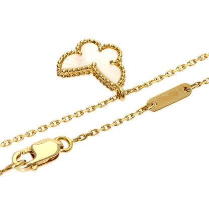 Van Cleef & Arpels Sweet Papillon Shell Necklace K18 Yellow Gold Ladies [Used]