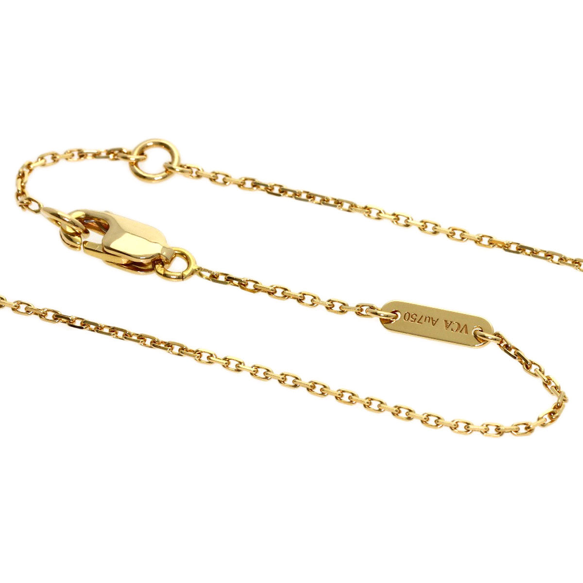 Van Cleef & Arpels Sweet Papillon Shell Necklace K18 Yellow Gold Ladies [Used]