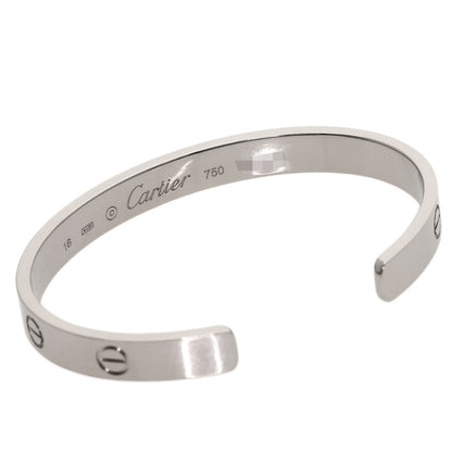 CARTIER Open LOVE Bracelets #16 Bracelet K18 White Gold Ladies [Used]