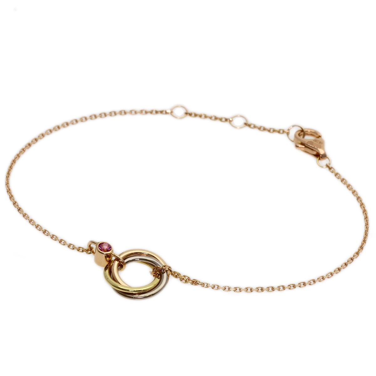 CARTIER Trinity pink sapphire Bracelet K18 Yellow Gold K18 White GoldLadies [Used]