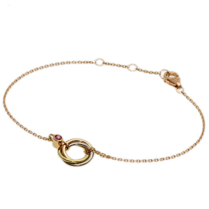 CARTIER Trinity pink sapphire Bracelet K18 Yellow Gold K18 White GoldLadies [Used]