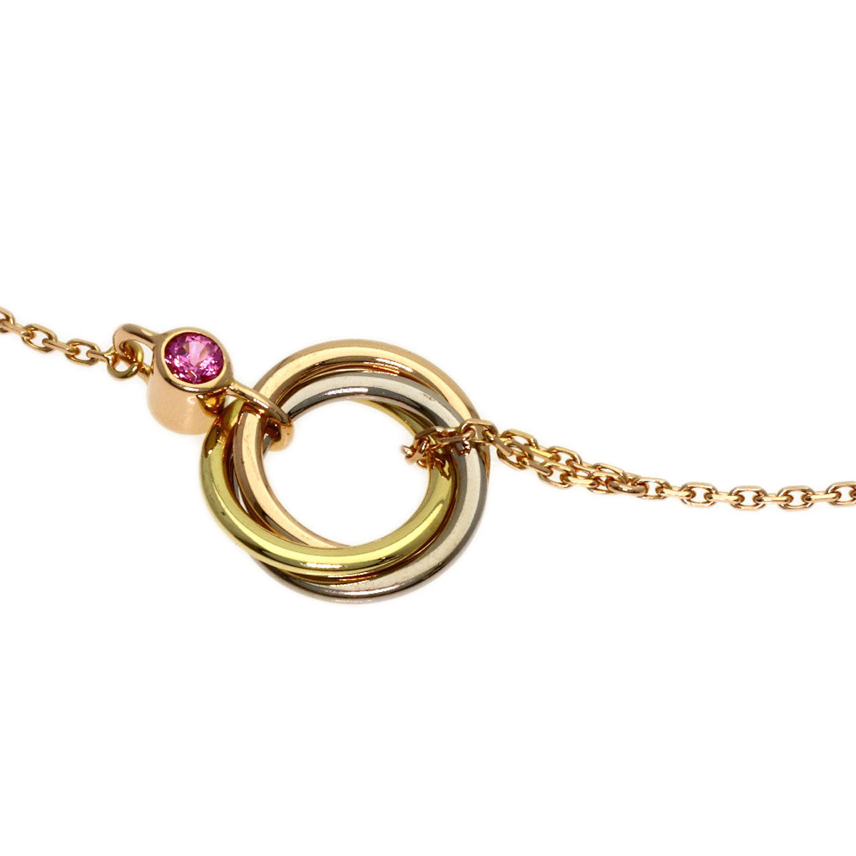 CARTIER Trinity pink sapphire Bracelet K18 Yellow Gold K18 White GoldLadies [Used]