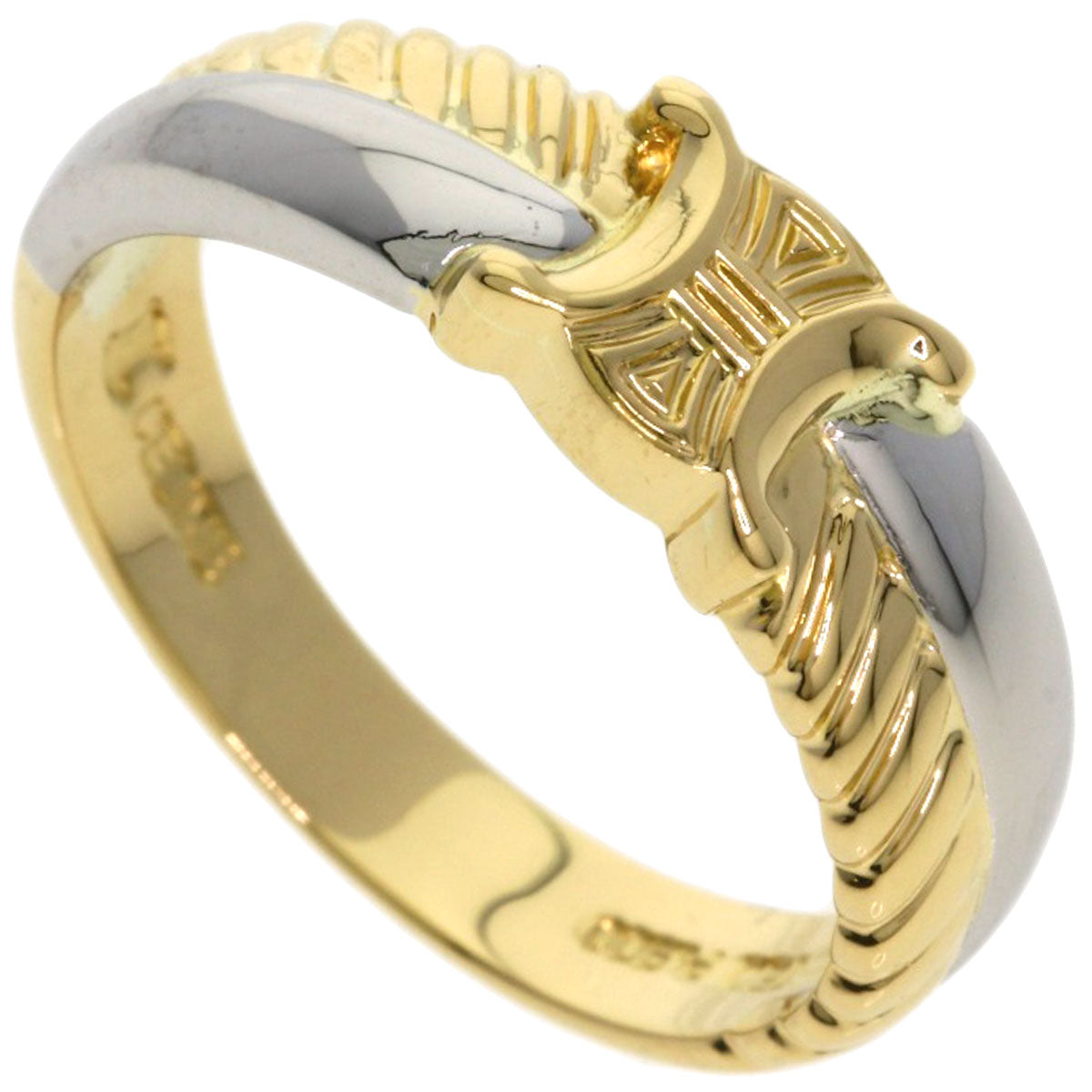 CELINE Macadam Ring K18 Yellow Gold PT900Ladies [Used]