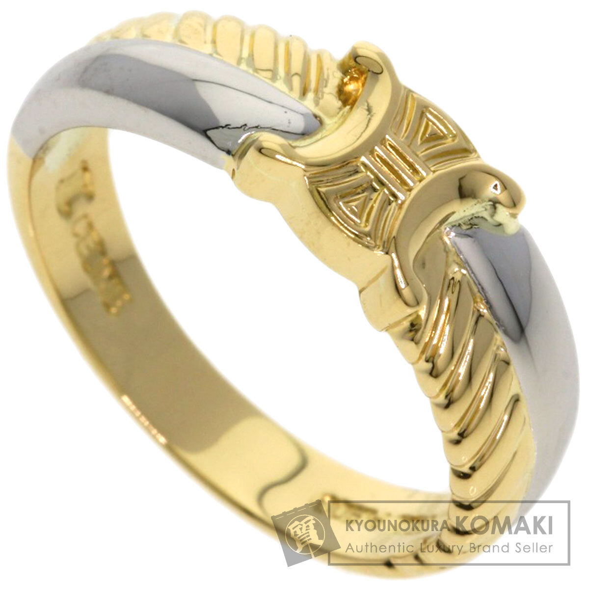 CELINE Macadam Ring K18 Yellow Gold PT900Ladies [Used]