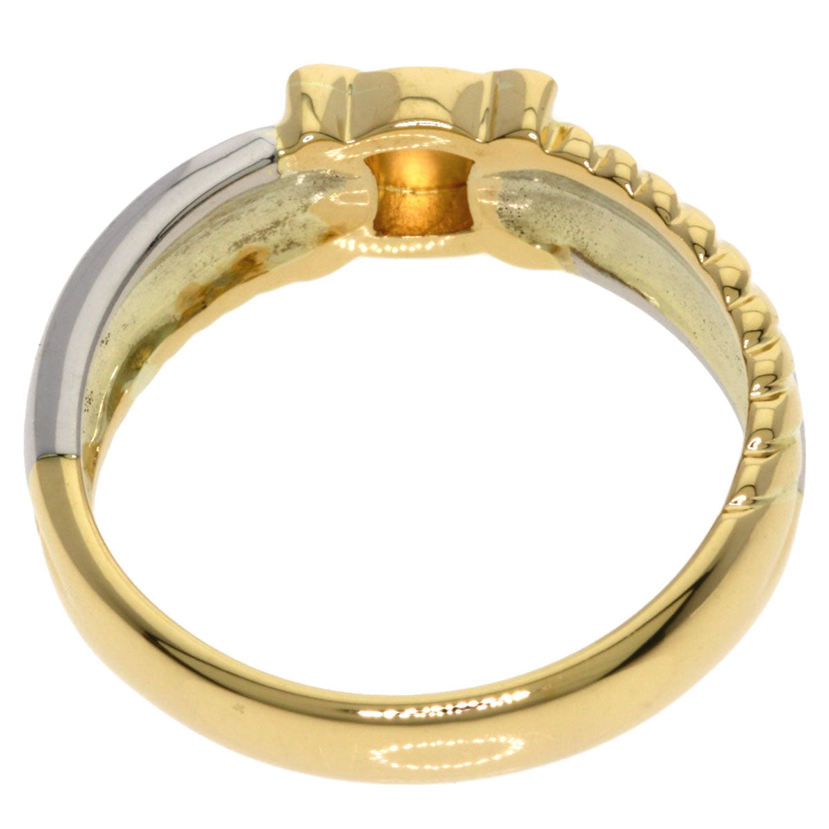 CELINE Macadam Ring K18 Yellow Gold PT900Ladies [Used]
