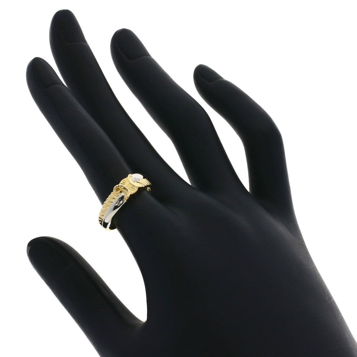 CELINE Macadam Ring K18 Yellow Gold PT900Ladies [Used]