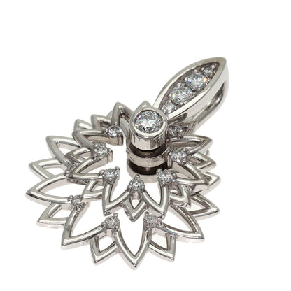 WALTHAM swing diamond Pendant top K18 White Gold Ladies [Used]