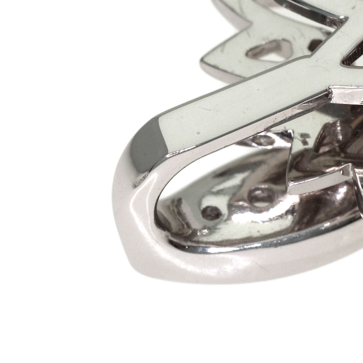 WALTHAM swing diamond Pendant top K18 White Gold Ladies [Used]